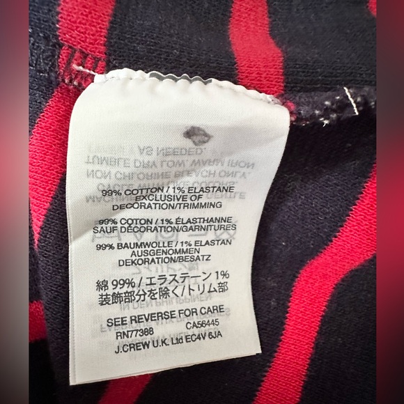 J. Crew Blue- Red Striped Sleeveless Women’s Knit Top Size M - Picture 7 of 9